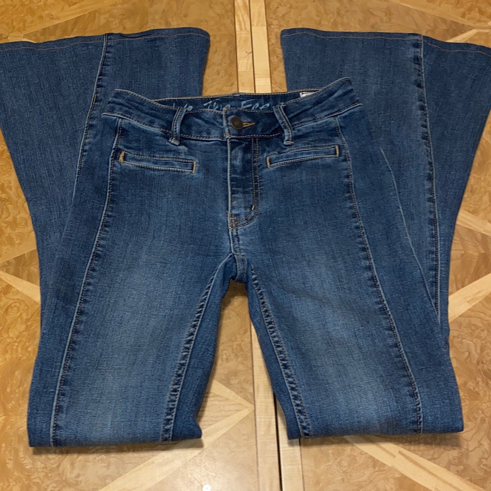 We The Free Dream Lover Flare Bellbottom Jeans Size 24 - Picture 10 of 16